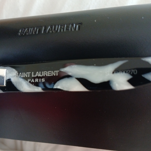 New. Saint Laurent Paris square Zebra sunglasses with case - Picture 10 of 14